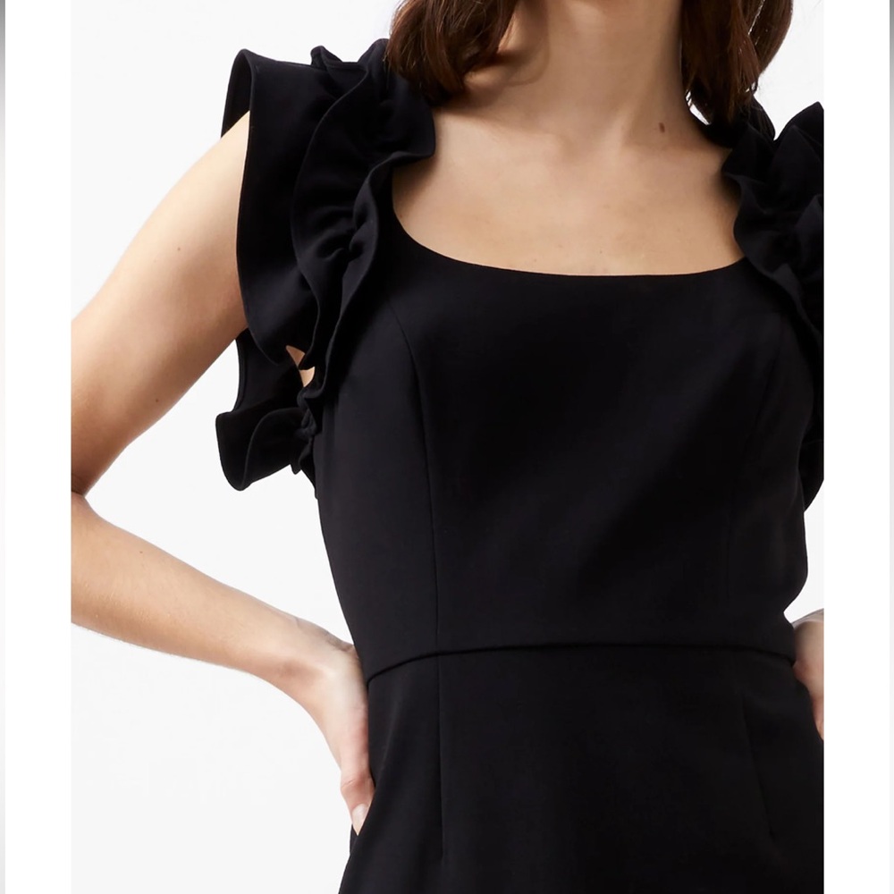 French Connection Whisper Sleeveless Ruffle Shoulder Mini Dress NWT - Picture 7 of 10